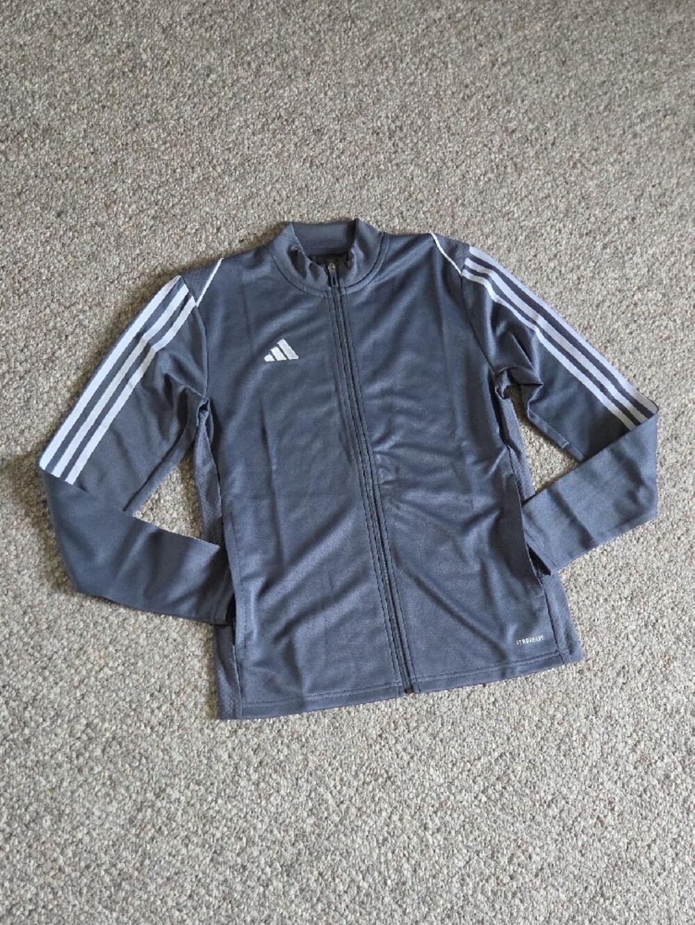 New Adidas Gray Crew Neck Long Sleeve Sweater